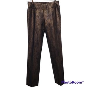 Lena Gabrielle Pull On Ponte Pants Size 6 Python Print 4 Way Stretch No Pocket